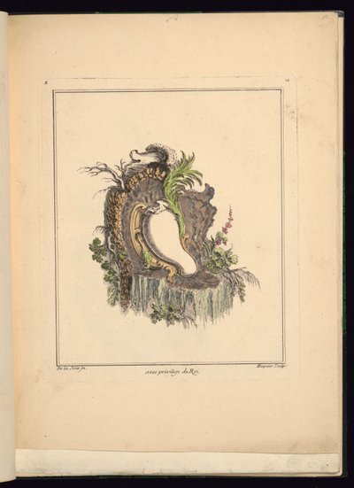 Design for Asymmetrical Cartouche by Jacques de Lajoüe