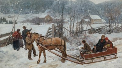 Home from Sledge Trip by Jahn Ekenaes