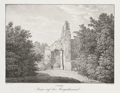 Hungary, Ruins on Margaret Island by Jakob Alt