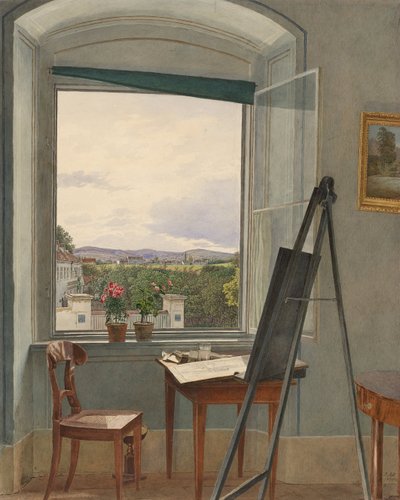 View from the Artists Studio in Alservorstadt toward Dornbach by Jakob Alt