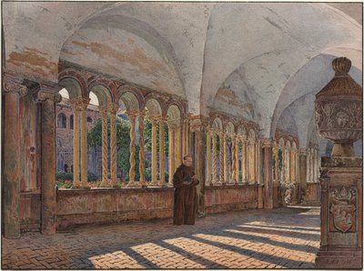 View of the Cloister of San Giovanni in Laterano, Rome by Jakob Alt