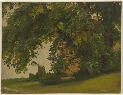 House Behind Trees by Jakob Becker