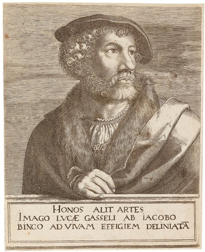 Portrait of the Artist Lucas Gassel by Jakob Binck