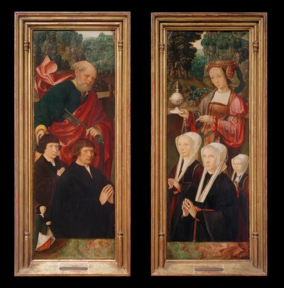 Donor Figures with St. Peter with Key by Jakob Cornelisz