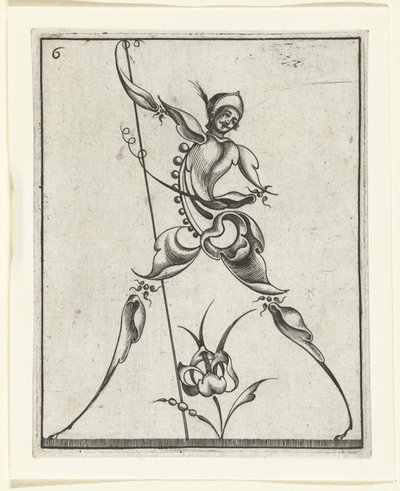 Man walking with a stick (series title: Legume Ornaments for Gold and Silversmiths) by Jakob Custos