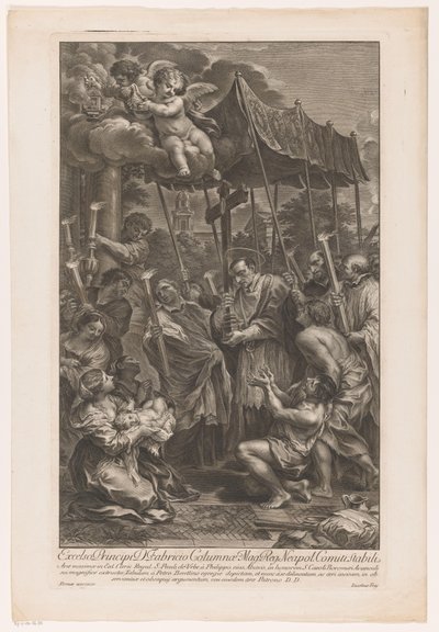Saint Charles Borromeo Carries a Crucifix Among Plague Victims by Jakob Frey (I)