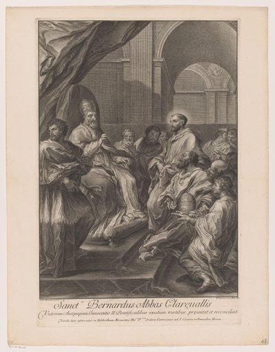 Saint Bernard of Clairvaux Before Pope Innocent II by Jakob Frey (I)