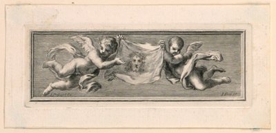Vignettes with Angels and Instruments of the Passion by Jakob Frey