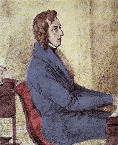 Portrait of Frederic Chopin, Polish composer by Jakob Goetzenberger