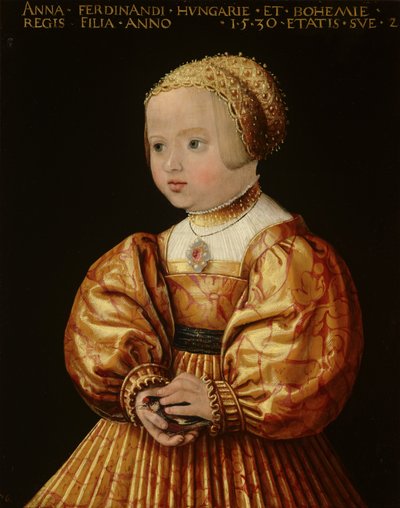Portrait of Anna of Austria Aged Two by Jakob Seisenegger