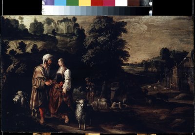 Jacob Meeting Rachel at the Well by Jakob Wabbe