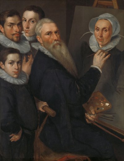 Self-Portrait of the Painter with His Family, 1594 by Jakob Willemsz. Delff the Elder