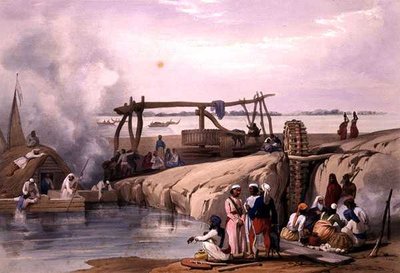 A Scene on the River Sutledge, in the Punjab, from 