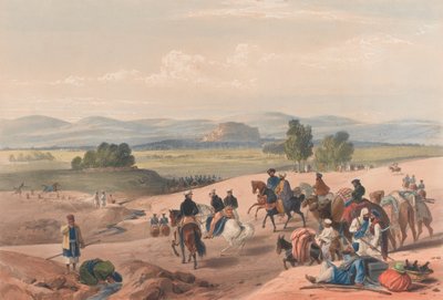 The Approach to the Fortress of Kwettah, c.1839 by James (after) Atkinson