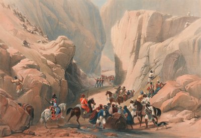 The Opening into the Narrow Pass above the Siri Bolan by James (after) Atkinson