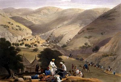 The Third Descent of the Koojah Pass, from Sketches in Afghanistan by James (after) Atkinson