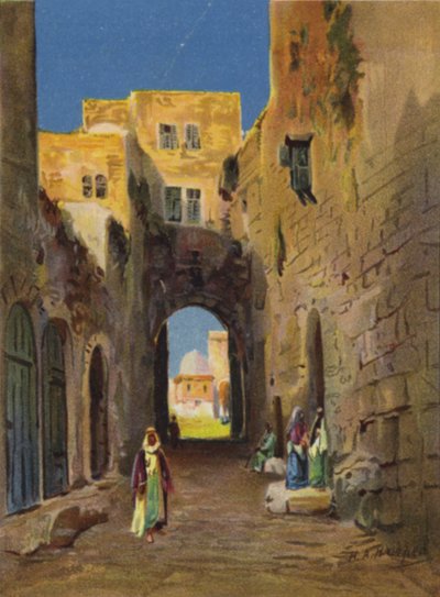 Street leading to the temple area by James (after) Clark