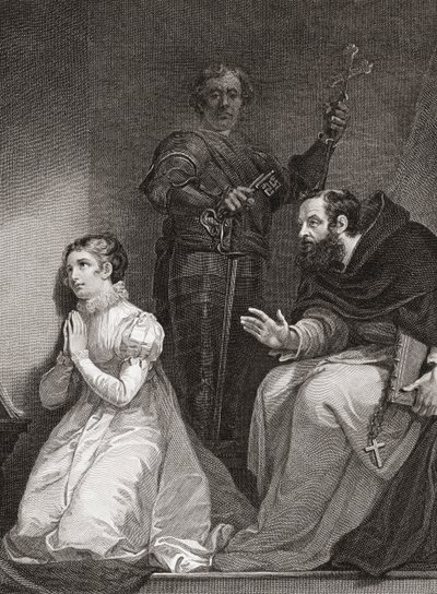 John Feckenham visits Lady Jane Grey in the Tower of London by James (after) Northcote