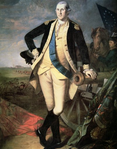 General George Washington (1732-99) at Yorktown, Virginia by James (after) Peale