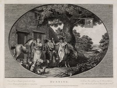 Hunting, engraved by Robert Pollard by James (after) Pollard