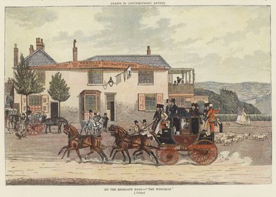 On the Highgate Road - "The Woodman" by James (after) Pollard