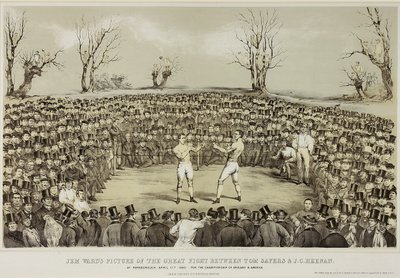 The Great Fight Between Tom Sayers and J.C. Heenen at Farnborough by James (after) Ward