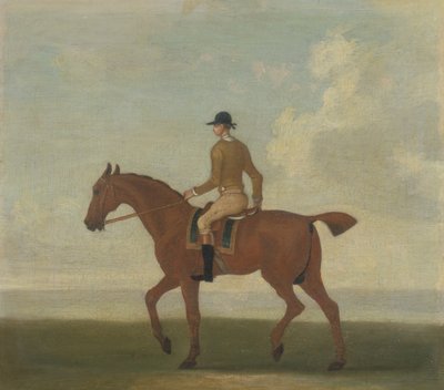 A Chestnut Racehorse with Jockey Up by James (attr.) Seymour