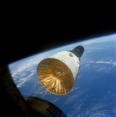 Gemini VI in Orbit 160 Miles Above Earth by James A Lovell Jr