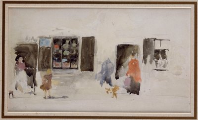A Brittany Shop with Shuttered Windows by James Abbott McNeill Whistler