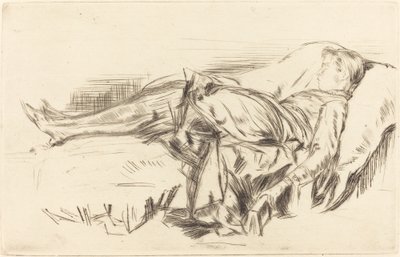 A Child on a Couch, No.2, c. 1873-1875 by James Abbott McNeill Whistler