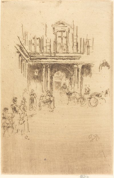 A Corner of the Palais Royal, c. 1883-1886 by James Abbott McNeill Whistler