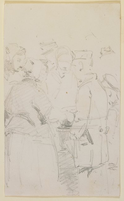 A Group of Figures around a Brazier by James Abbott McNeill Whistler