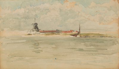 A Little Red Note - Dordrecht by James Abbott McNeill Whistler
