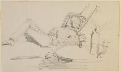 A man reclining on a bed by James Abbott McNeill Whistler