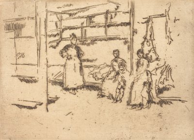 After the Sale, Hounsditch, c. 1886-1888 by James Abbott McNeill Whistler