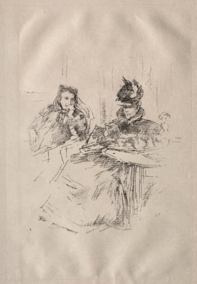 Afternoon Tea, Mrs. Phillips and Mrs. Charles Whibley by James Abbott McNeill Whistler