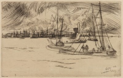 Amsterdam, from the Tolhuis by James Abbott McNeill Whistler