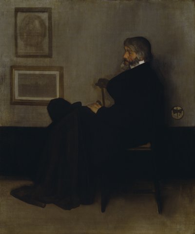 Arrangement in Grey and Black, No.2: Portrait of Thomas Carlyle by James Abbott McNeill Whistler