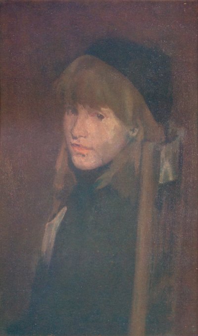 Brown and Gold, Lillie In Our Alley by James Abbott McNeill Whistler