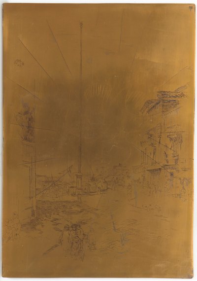 Cancelled Printing Plate for The Little Mast by James Abbott McNeill Whistler