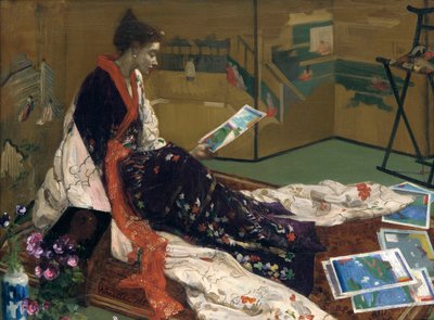Caprice in Purple and Gold: The Golden Screen, 1864 by James Abbott McNeill Whistler