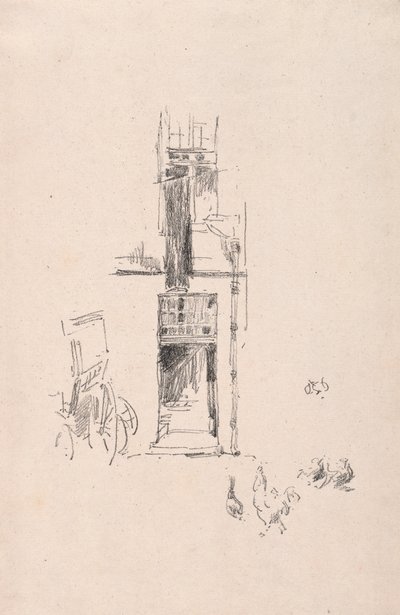Cocks and Hens, Hotel Colbert by James Abbott McNeill Whistler