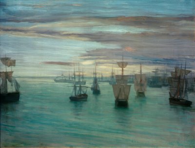 Twilight in Flesh Color and Green: Valparaiso by James Abbott McNeill Whistler