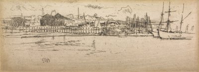 Dry-Dock, Southampton, from a set of twelve etchings entitled The Naval Review by James Abbott McNeill Whistler
