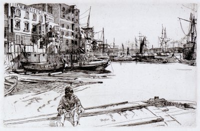 Eagle Wharf (Tyzac, Whitely and Co) by James Abbott McNeill Whistler