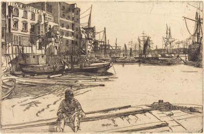 Eagle Wharf, 1859 by James Abbott McNeill Whistler