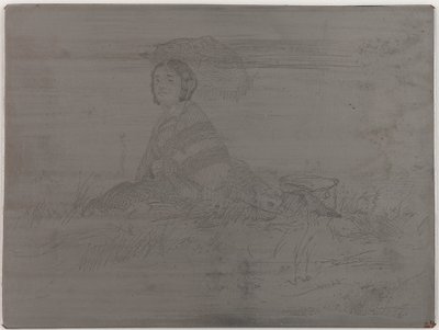 En Plein Soleil. Uncancelled plate from Twelve Etchings from Nature The French Set by James Abbott McNeill Whistler
