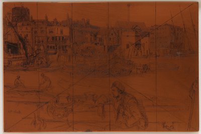 Black Lion Wharf (etching plate) by James Abbott McNeill Whistler