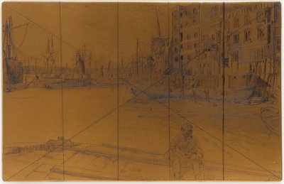 Etching plate: Eagle Wharf Tyzac Whiteley and Co. by James Abbott McNeill Whistler