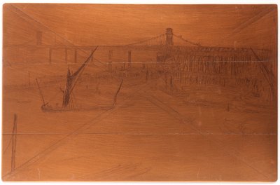 Etching Plate: Old Hungerford Bridge by James Abbott McNeill Whistler
